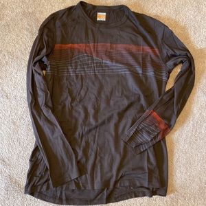 Icebreaker Black and Red Long Sleeve Tee